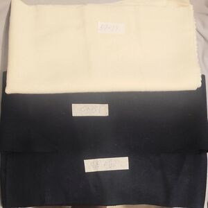 Pendleton Medium Weight  Wool Fabric 3 Remnants Black Light Ivory